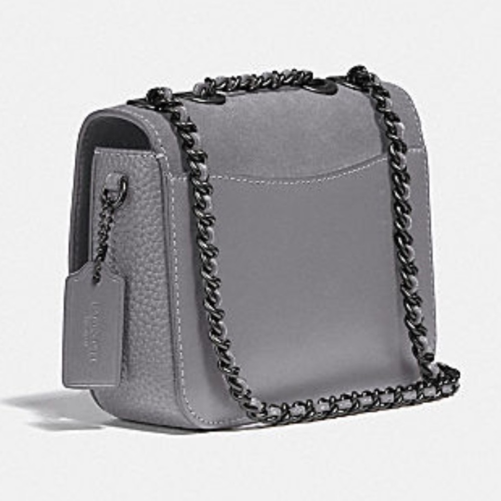 Coach Madison Shoulder Bag 16 Crossbody Bag Pewter/Granite - Picture 5 of 13